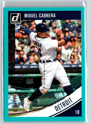 2018 Donruss Optic #122 Miguel Cabrera Blue #/149 F4
