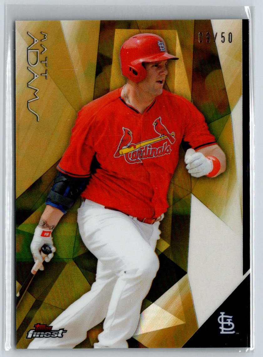 2015 Finest #100 Matt Adams Gold Refractor #/50 F4