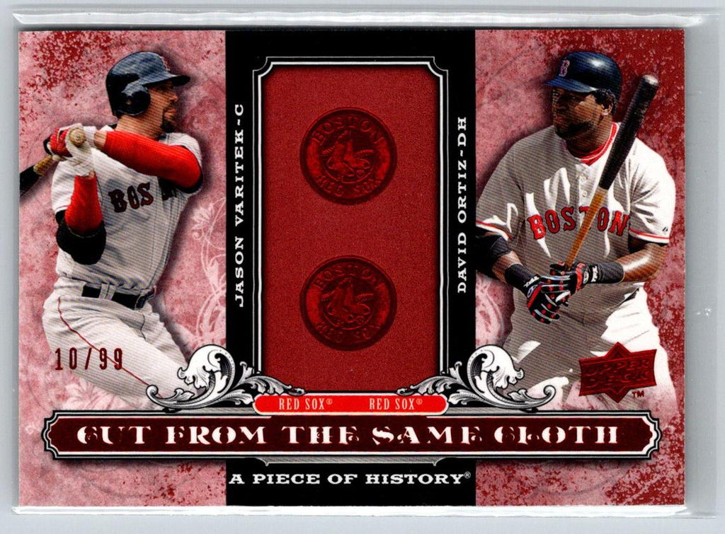 2008 Upper Deck A Piece of History Varitek/David Ortiz Cut From Same Cloth F4