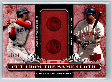 2008 Upper Deck A Piece of History Varitek/David Ortiz Cut From Same Cloth F4
