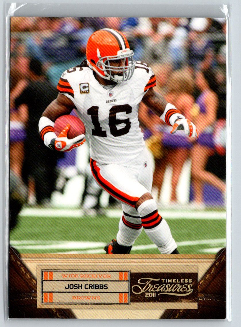 2011 Panini Timeless Treasures #48 Josh Cribbs Gold #/49 F5