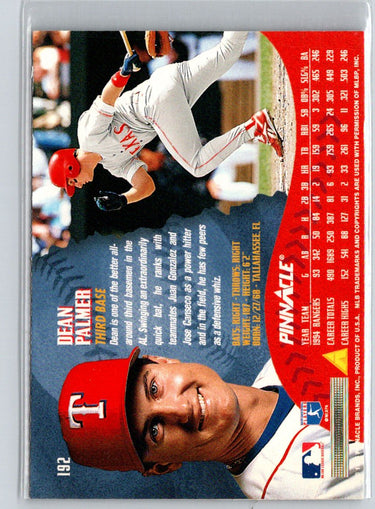 1995 Pinnacle #192 Dean Palmer Artist's Proofs F5