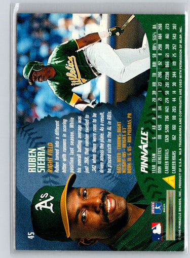 1995 Pinnacle #45 Ruben Sierra Artist's Proofs F5