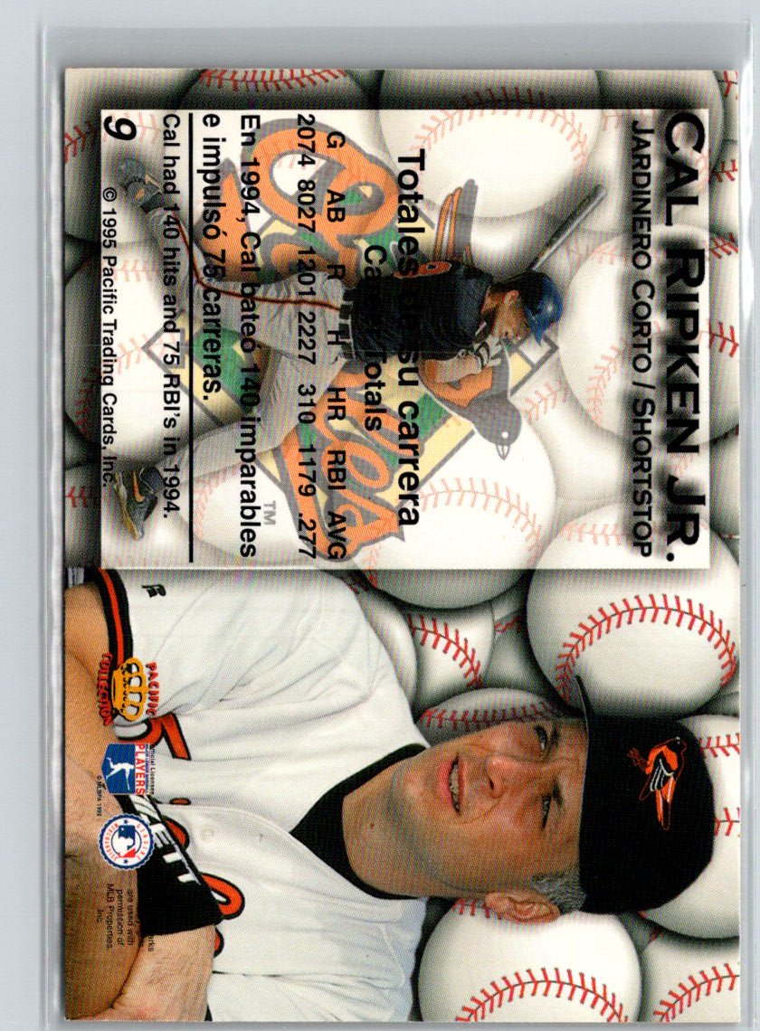 1995 Pacific #9 Cal Ripken Jr. Gold Prisms F5