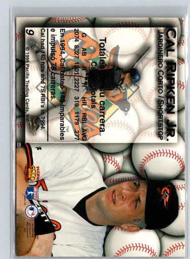 1995 Pacific #9 Cal Ripken Jr. Gold Prisms F5