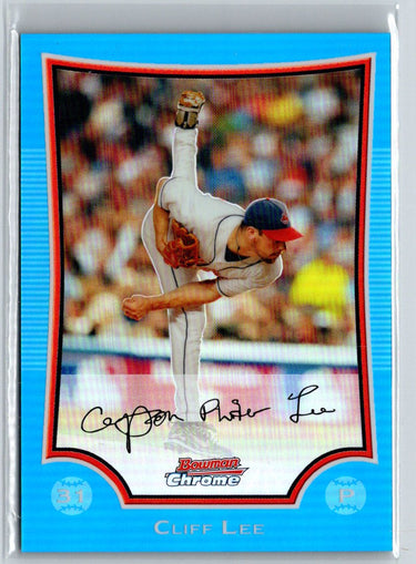 2009 Bowman Chrome #13 Cliff Lee Blue Refractors #/150 F5