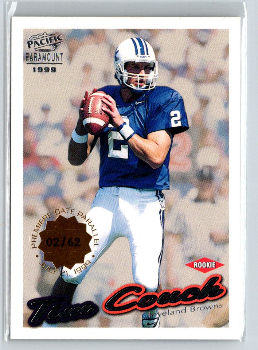 1999 Pacific Paramount #60 Tim Couch Premiere Date #/62 F6