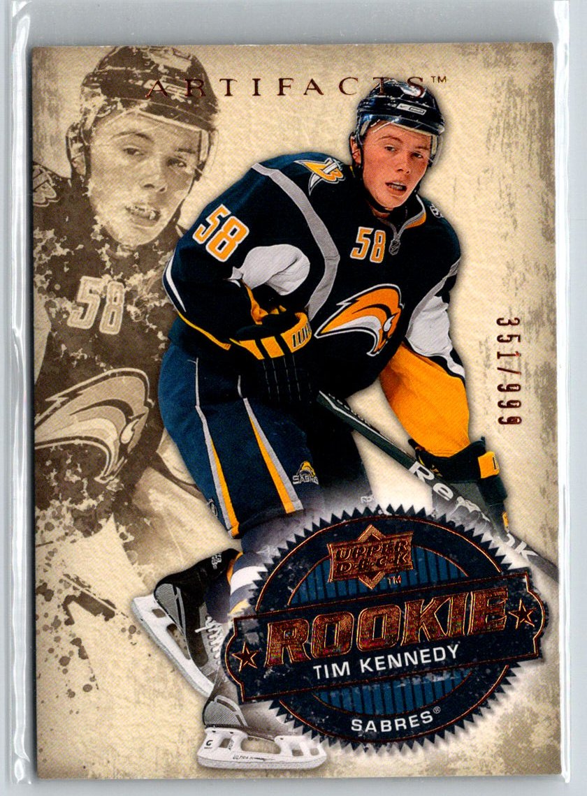 2008-09 Upper Deck Artifacts #297 Tim Kennedy Rookies Exchange #/999 F7