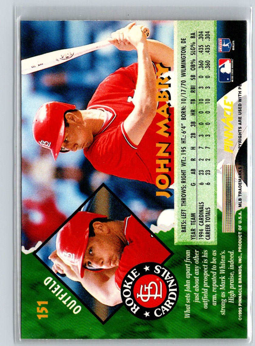 1995 Pinnacle #151 John Mabry Artist's Proofs F7