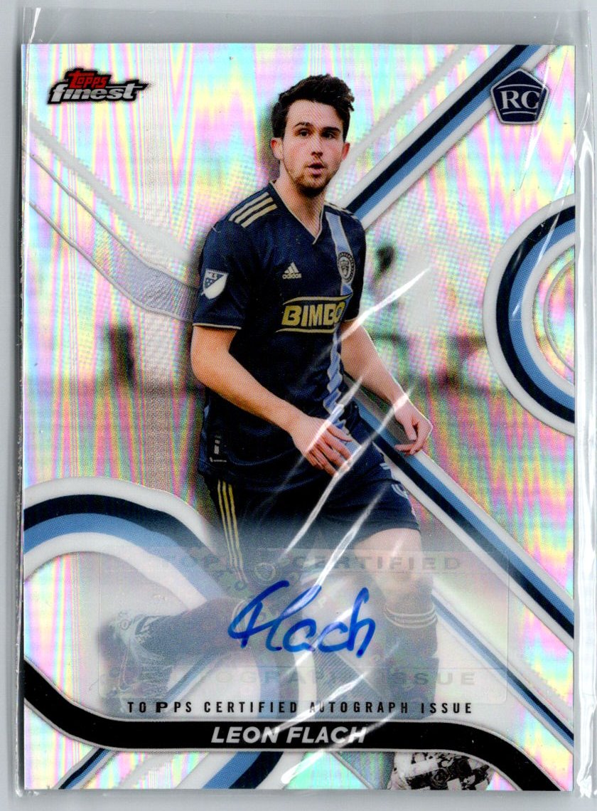 2022 Finest MLS #88 Leon Flach Base Set Autographs Refractor F7