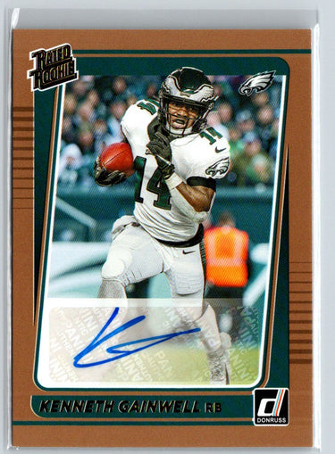 2021 Donruss - Rated Rookies Autographs Bronze #267 Kenneth Gainwell F7