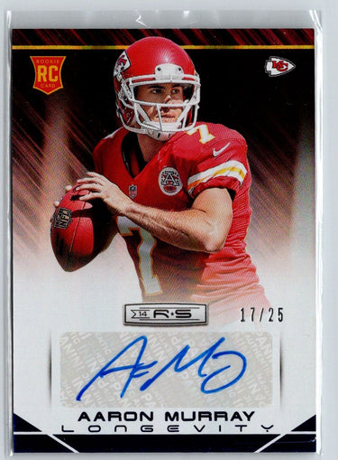 2014 Rookies & Stars Longevity Aaron Murray Rookies Sapphire Signatures /25 F7