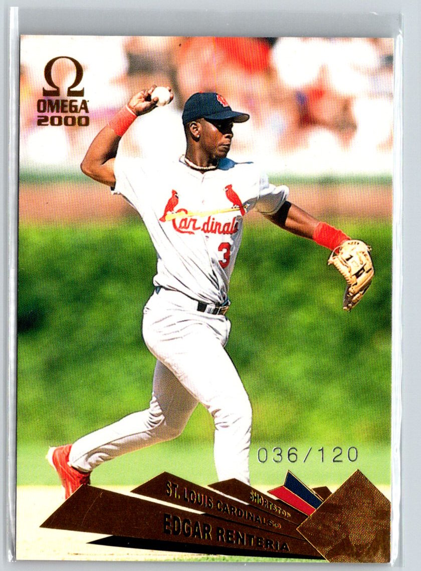 2000 Pacific Omega #118 Edgar Renteria Gold #/120 F7