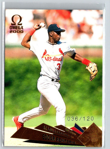 2000 Pacific Omega #118 Edgar Renteria Gold #/120 F7