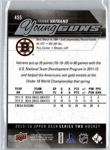 2015-16 Upper Deck #455 Frank Vatrano F7