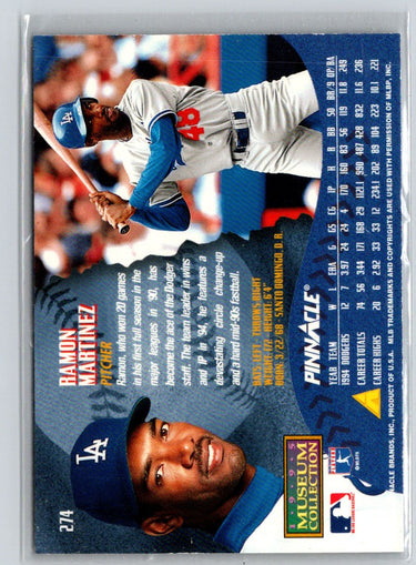 1995 Pinnacle #274 Ramon Martinez Museum Collection F8
