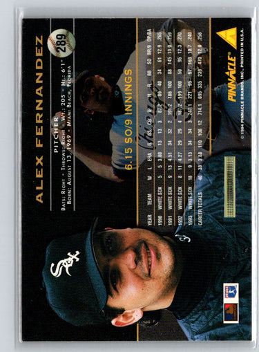 1994 Pinnacle #289 Alex Fernandez Artist's Proofs F8