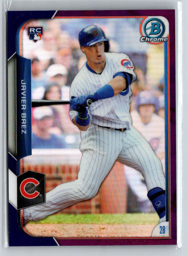 2015 Bowman Chrome #178 Javier Baez Purple Refractors #/250 F8