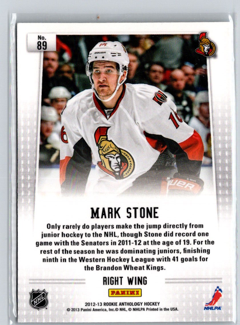 2012-13 Panini Rookie Anthology #89 Mark Stone Prizm F9