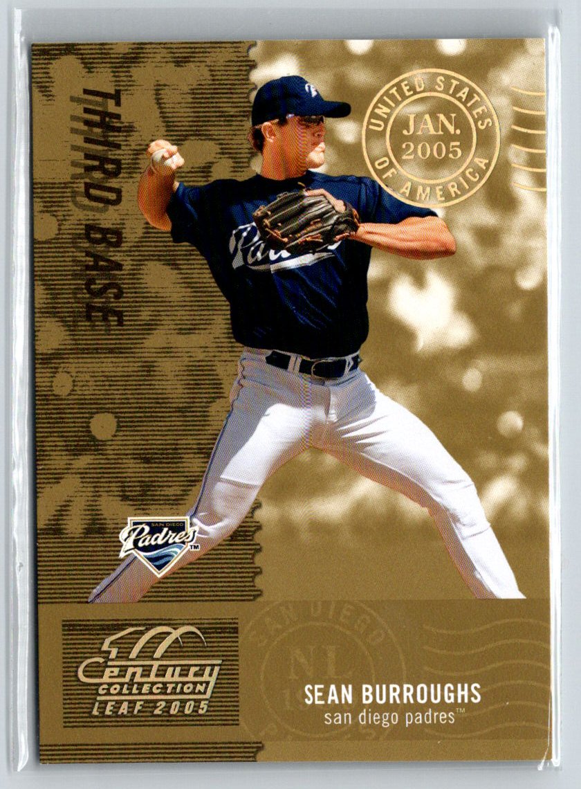 2005 Leaf Century #82 Sean Burroughs Post Marks Gold #/50 F9