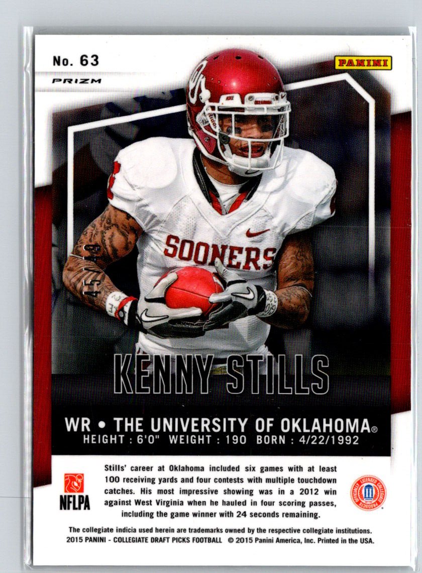 2015 Panini Prizm Collegiate Draft #63 Kenny Stills Prizms Tie Dyed #/49 F10