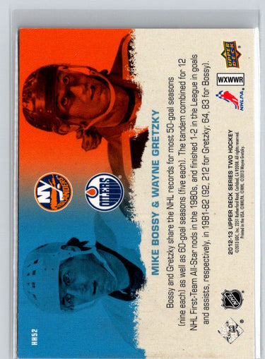 2013-14 Upper Deck #HH52 Mike Bossy / Wayne Gretzky SP Hockey Heroes: 1980s F10
