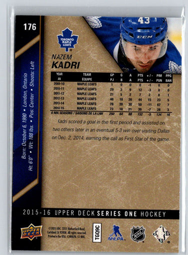 2015-16 Upper Deck #176 Nazem Kadri UD Exclusives #/100 F10