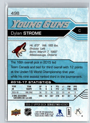 2016-17 Upper Deck #498 Dylan Strome F10