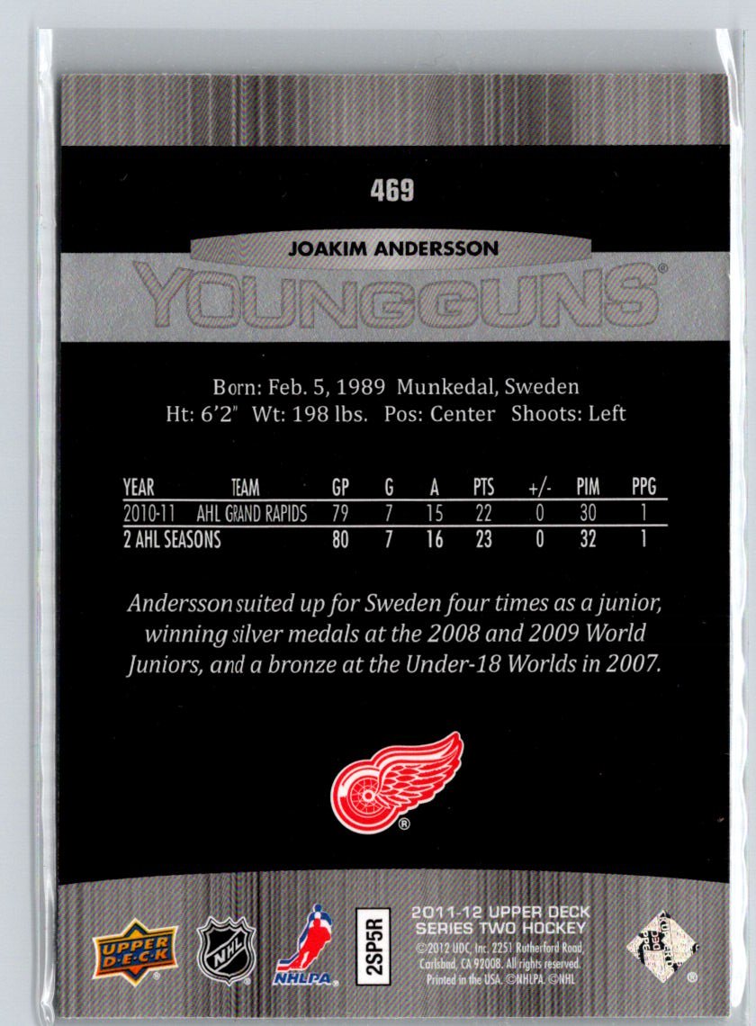 2011-12 Upper Deck #469 Joakim Andersson F10