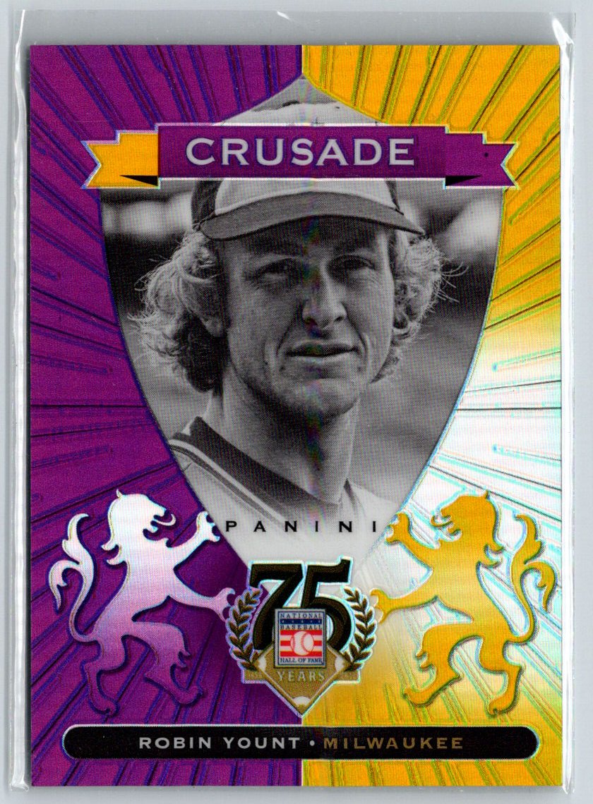 2014 Hall of Fame 75th Anniversary Crusade Purple #83 Robin Yount #/50 F10