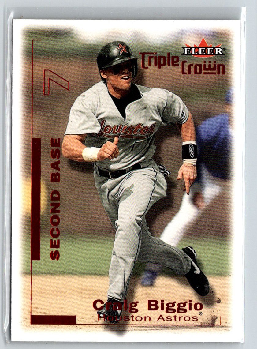 2001 Fleer Triple Crown #69 Craig Biggio Red #/268 F11