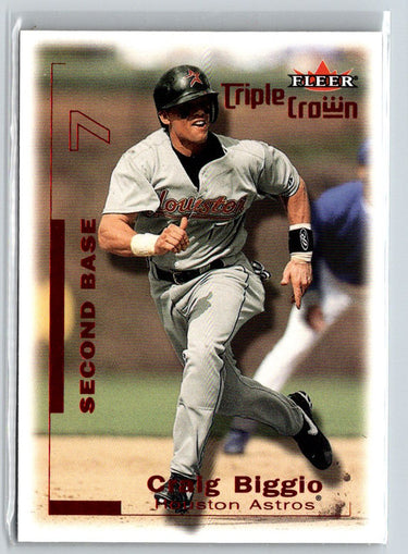 2001 Fleer Triple Crown #69 Craig Biggio Red #/268 F11