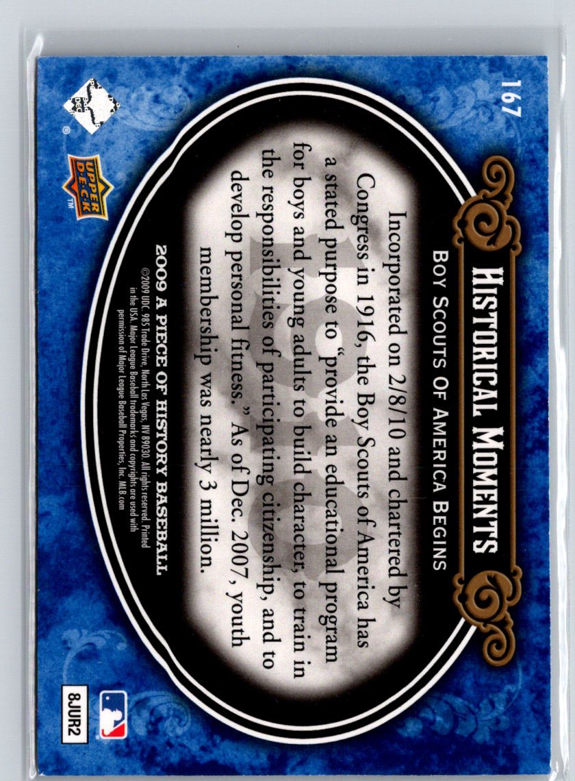 2009 UD Piece of History #167 Boy Scouts of America Launches Blue #/299 F11