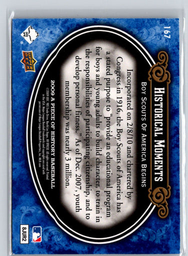 2009 UD Piece of History #167 Boy Scouts of America Launches Blue #/299 F11