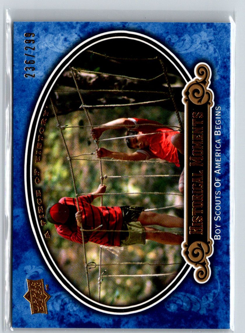 2009 UD Piece of History #167 Boy Scouts of America Launches Blue #/299 F11