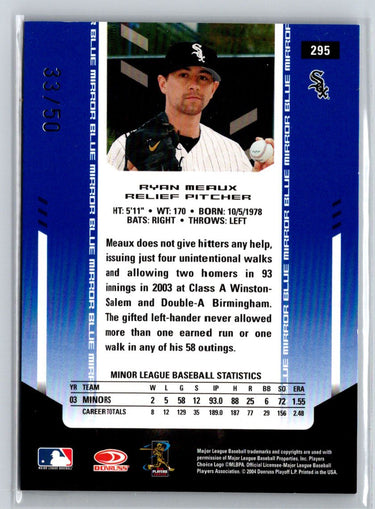 2004 Leaf Certified Materials #295 Ryan Meaux Mirror Blue #/50 F11