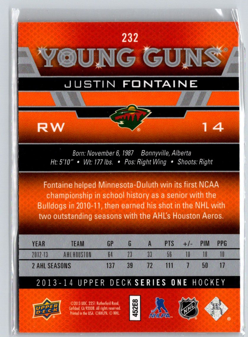 2013-14 Upper Deck #232 Justin Fontaine F11