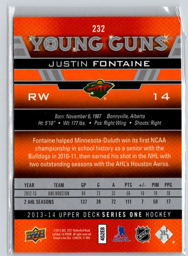 2013-14 Upper Deck #232 Justin Fontaine F11