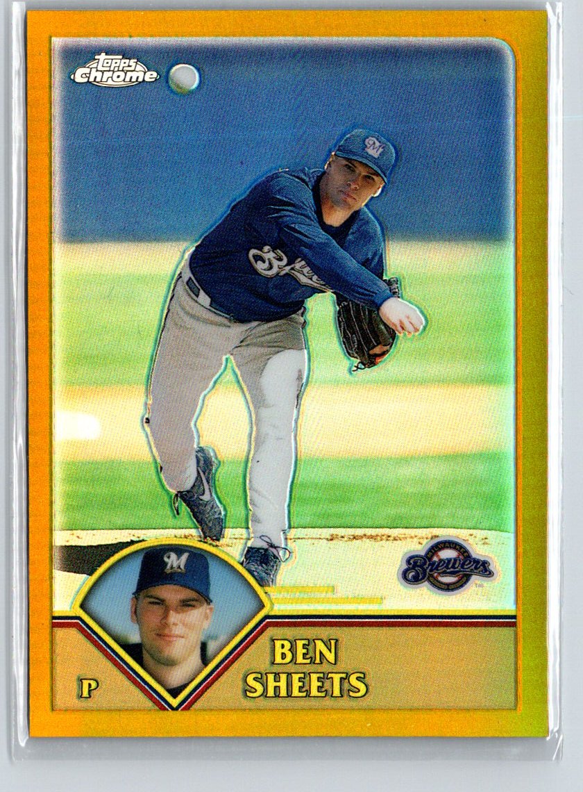 2003 Topps Chrome #144 Ben Sheets Gold Refractors #/449 F12