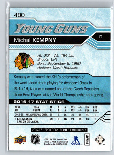 2016-17 Upper Deck #480 Michal Kempny F12