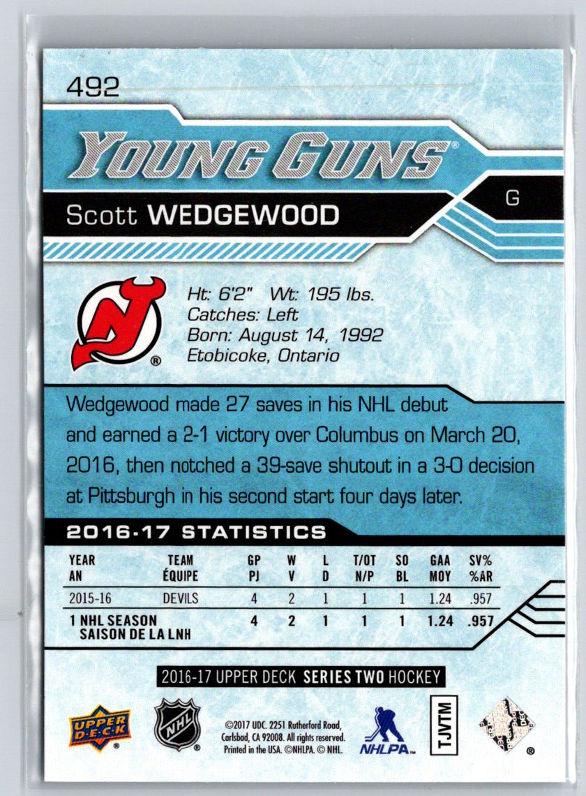 2016-17 Upper Deck #492 Scott Wedgewood F12