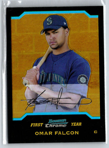 2004 Bowman Chrome #247 Omar Falcon Gold Refractors #/50 F12