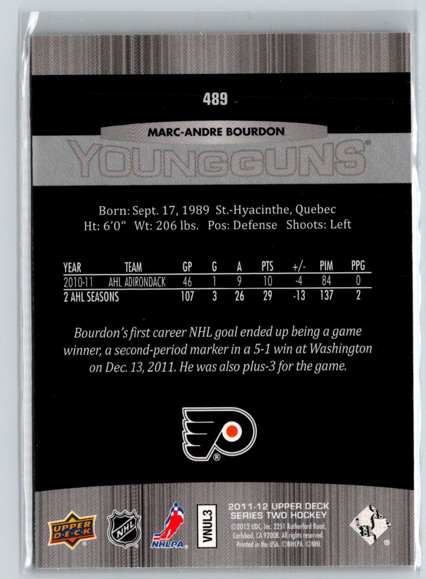 2011-12 Upper Deck #489 Marc-Andre Bourdon UD Exclusives #/100 F12