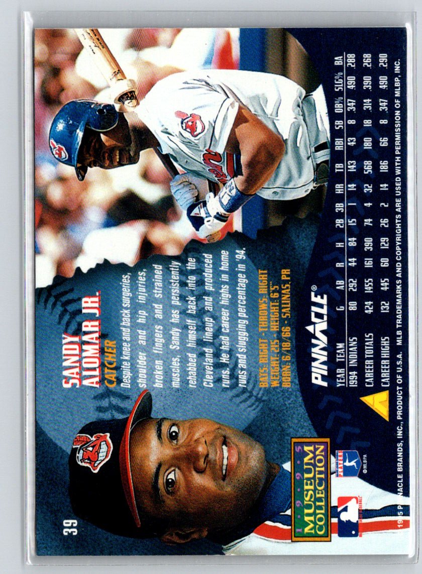 1995 Pinnacle #39 Sandy Alomar Jr. Museum Collection F12