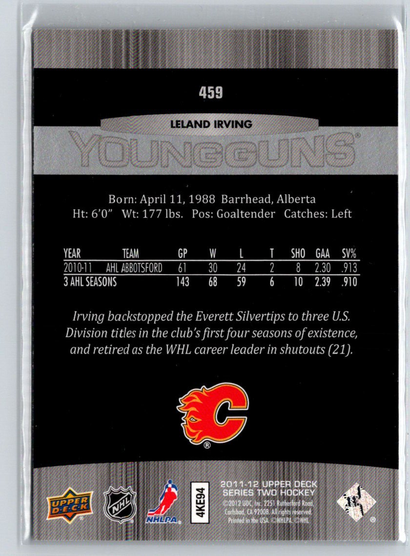 2011-12 Upper Deck #459 Leland Irving F12
