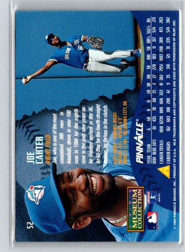 1995 Pinnacle #52 Joe Carter Museum Collection F12