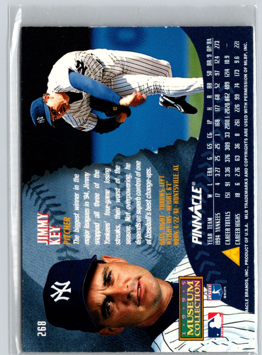 1995 Pinnacle #268 Jimmy Key Museum Collection F12