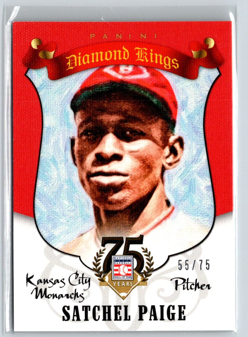 2014 Panini Hall of Fame Diamond Kings Red #40 Satchel Paige #/75 F13