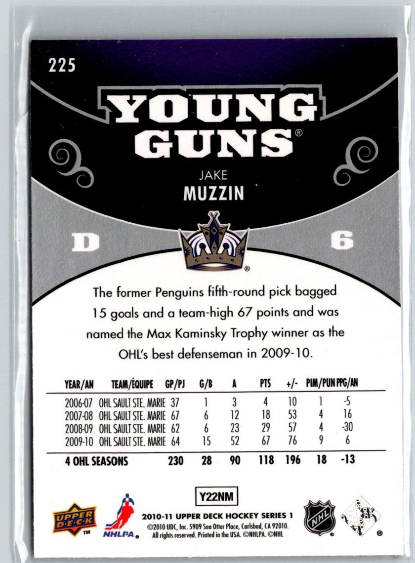 2010-11 Upper Deck #225 Jake Muzzin F13