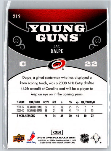 2010-11 Upper Deck #212 Zac Dalpe F13